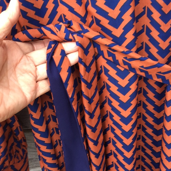 Rust and blue dress - Picture 4 of 6